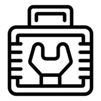 Craft toolbox icon outline vector. Tool kit vector