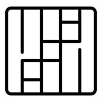 Wood tile icon outline vector. Surface element vector