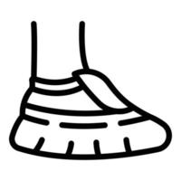 vector de contorno de icono de cubierta de calzado de seguridad. calzado medico
