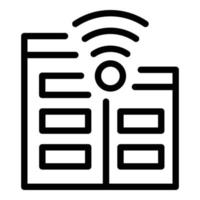 vector de contorno de icono wifi vpn. acceso a los datos