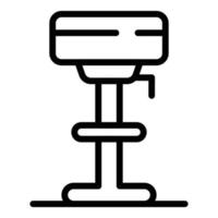 Small seat icon outline vector. Bar stool vector