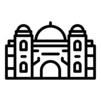 Victoria temple icon outline vector. City skyline vector