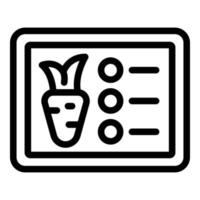 Carrot diet icon outline vector. Run program vector