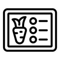 Carrot diet icon outline vector. Run program vector