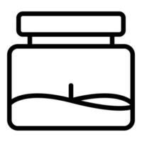 Wax jar candle icon outline vector. Making workshop vector