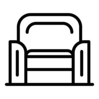 vector de contorno de icono de sillón. fabrica fabricante