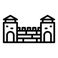 Montenegro fortress icon outline vector. Tour travel vector