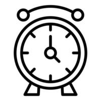 Alarm clock icon outline vector. Bed coffee vector