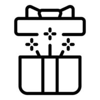 Surprised open box icon outline vector. Person fun vector