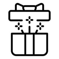 Surprised open box icon outline vector. Person fun vector