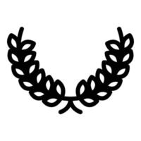 Greek laurel icon outline vector. Ancient temple vector