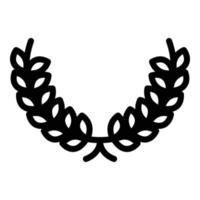 Greek laurel icon outline vector. Ancient temple vector