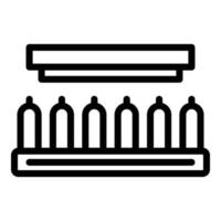 Candle factory line icon outline vector. Workshop making vector