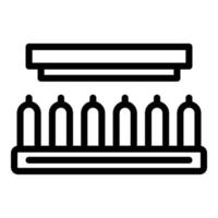 Candle factory line icon outline vector. Workshop making vector