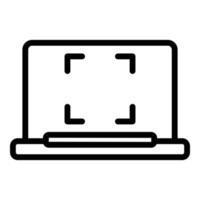 Zoom screen icon outline vector. Image screenshot vector