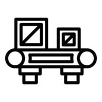 Parcel line icon outline vector. Cargo delivery vector