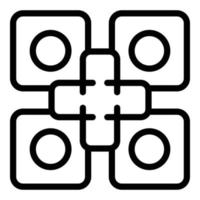 Super flow tile icon outline vector. Surface element vector