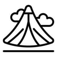 Glamping tent icon outline vector. Luxury outdoor vector