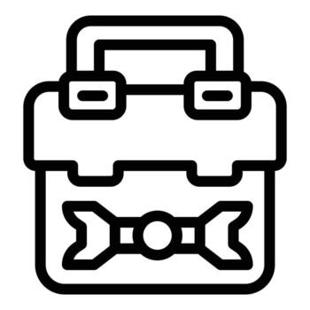 Collar toolbox icon outline vector. Kit case vector