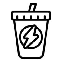 Energy drink icon outline vector. Run program vector