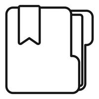 Folder mark icon outline vector. Favorite mark vector