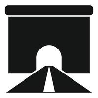 View tunnel icon simple vector. Mine stone vector
