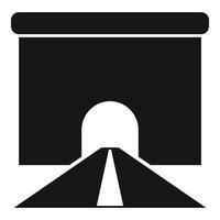 View tunnel icon simple vector. Mine stone vector