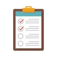 Checklist icon flat isolated vector