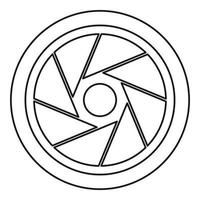 Little objective icon, outline style vector