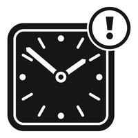 vector simple de icono de hora de reloj de pared. trabajo de oficina