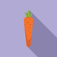 Carrot gmo icon flat vector. Agriculture food vector