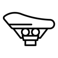 Bike seat icon outline vector. Rent parking vector