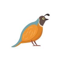 Quail chicken icon flat isolated vector