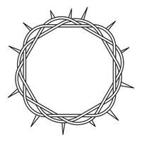 Crown of thorns icon , outline style vector