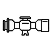 Crosshair scope icon outline vector. Rifle sight vector