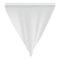 maqueta de banderín blanco vacío, estilo realista vector