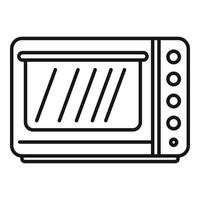 Fan convection oven icon outline vector. Grill kitchen stove vector