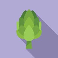 Gourmet artichoke icon flat vector. Food vegetable vector