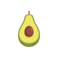 Half avocado icon flat isolated vector