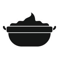 vector simple de icono de comida triturada. puré de papa
