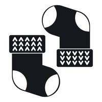 Baby socks icon, simple style vector