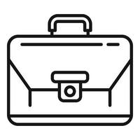 Agent briefcase icon outline vector. Service support vector