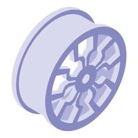 New car wheel icon isometric vector. Sport wheel vector