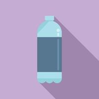 Water bottle icon flat vector. Eco plastic vector