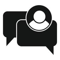 Online chat icon simple vector. Business message vector