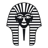icono de máscara de tutankamón, estilo simple vector