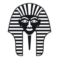 Tutankhamen mask icon, simple style vector