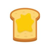 Jam toast icon flat isolated vector