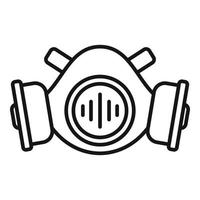 Army gas mask icon outline vector. Toxic air vector