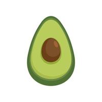 Superfood avocado icon flat isolated vector